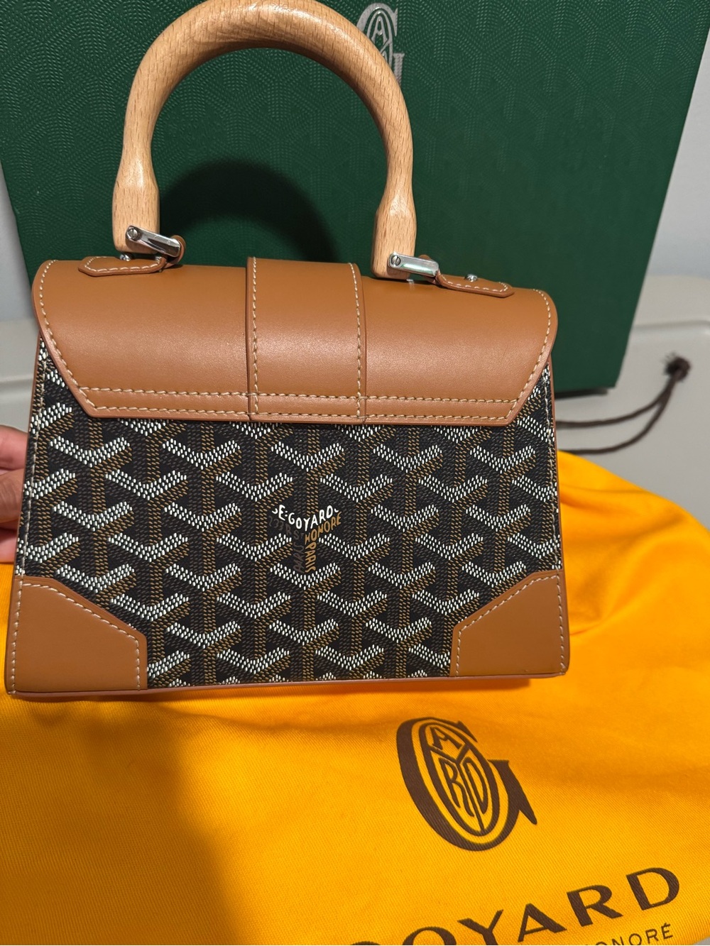 Brown and Black Goyard Saigon Bag - Picture 3 of 3